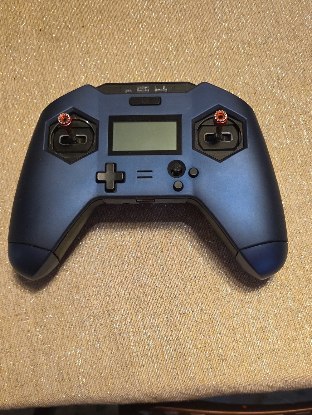 Navy Blue Retro Wireless Game Controller with LCD Screen